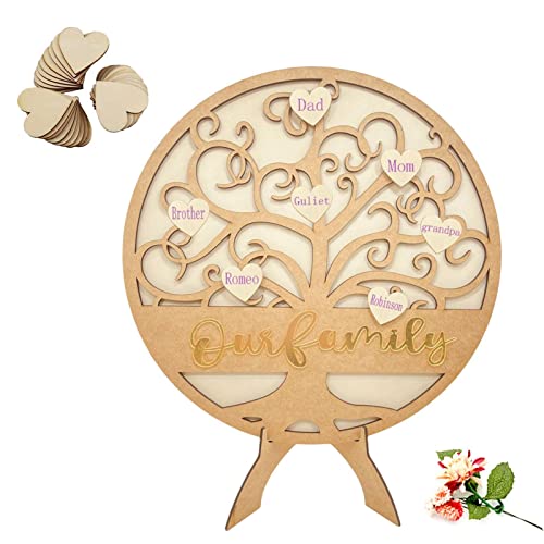 Xiaolan Libro de invitados de boda personalizado - Lista de invitados rústica con corazones de madera - Decoraciones rústicas de ducha de novia Decoraciones regalo de novia, caja de caída de madera