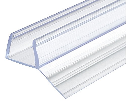 Junta de repuesto de 135° para ducha de 10 – 12 mm, junta de puerta de cristal de 200 cm para mamparas de cristal – puertas correderas etc. PVC transparente | perfil de sellado acortable