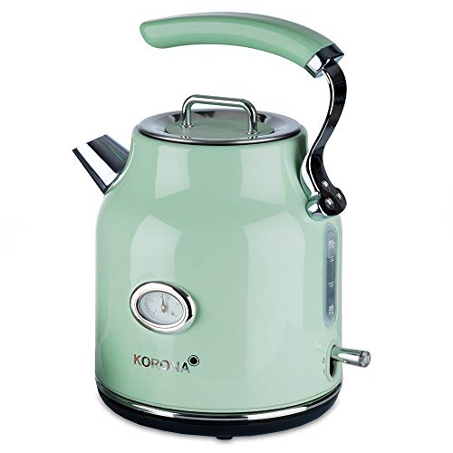 Korona 20665 hervidor eléctrico | Menta | 1,7 Litros | 2.200 Watt | Filtro de cal | parada de vapor | protección contra el funcionamiento en seco | agua caliente | té y café | té verde