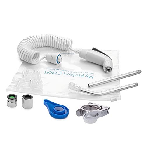 Enema kit My Perfect Colon FAST TRAVEL, Lavativa Colon Casera, se Conecta al Grifo, Lavado Intestinal No Invasivo, Ideal en caso de Estreñimiento, Adaptador incluido para Viaje, Producto italiano