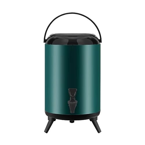 Vnook Dispensador de Bebidas Aislado de Acero Inoxidable con Grifo, Termo de Acero Inoxidable for Alimentos, balde Aislado a Prueba de Fugas Aislado/refrigerado de 12 Horas (Color : Blue, Size : 6L)