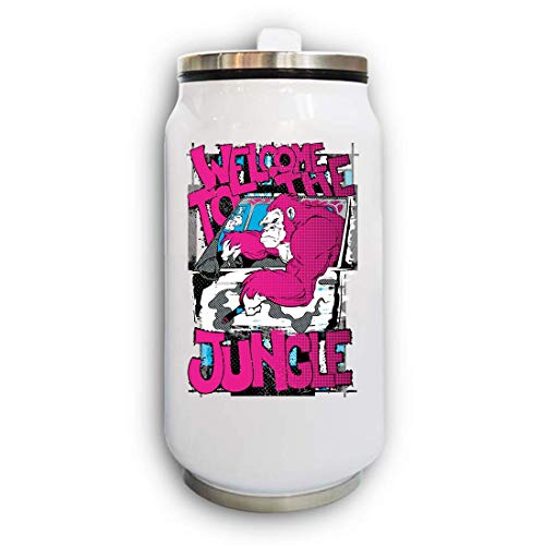 Welcome To Jungle Urban Gorilla Art Thermal Beverage Can Thermos
