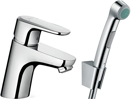 Hansgrohe Professional 32126000 Kit Ducha WC para Inodoro íntimo Bidette con Grifo de Lavabo Ecos Cromo, Cromado