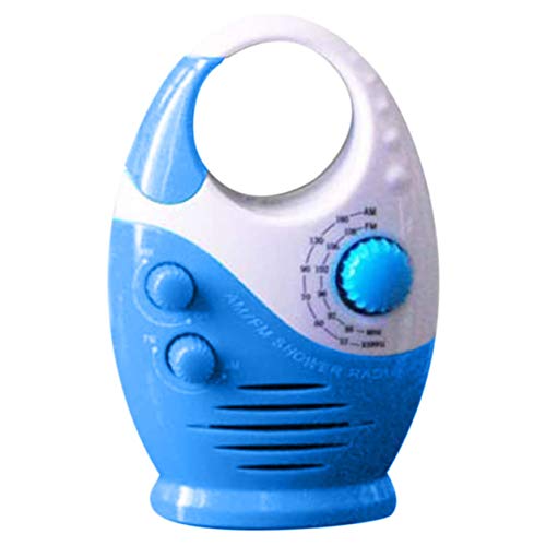 Sensitiveliu Radio Ducha Radios Impermeable Am ​​FM Baño Ducha Radio Altavoz portátil Volumen Ajustable con Pilas