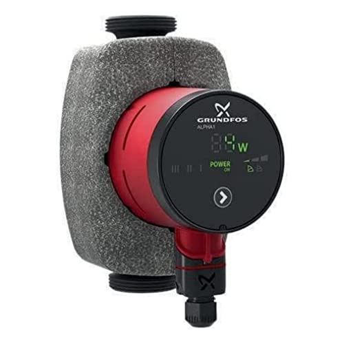 Grundfos Bomba de circulación alpha1 25 – 60 180 mm, 1 pieza, rojo, negro, 99160420