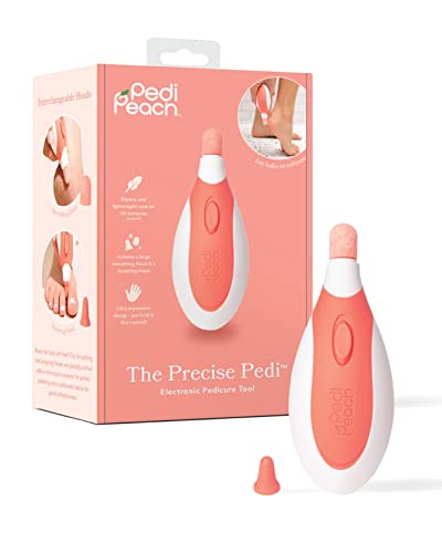 Pedi Peach Precise Pedi - Kit de pedicura profesional, removedor de callos y maíz, raspador de pies, herramienta de cuidado de pies para piel muerta y agrietada