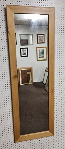 Modec Mirrors Espejo Plano de Roble Tintado de Madera Maciza de Pino, Longitud Completa, 51 cm x 132 cm
