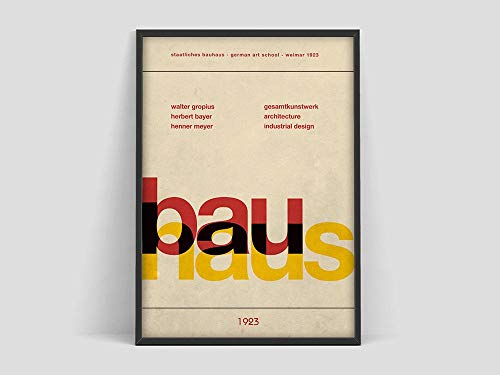 原文 Póster de la exposición de la Bauhaus, Weimar 1923, impresión de la exposición de la Bauhaus, impresión de la BauhausWillster, lienzo sin marco Q 20x30cm