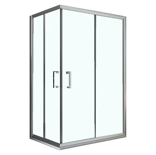 IMPERIAL BAGNO - Mampara de ducha angular con doble puerta corredera H190 6 mm Indy-12-80X100 (70x100)