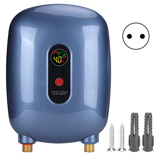 Calentador de agua instantáneo, calentador de agua eléctrico Calentador de agua instantáneo para el hogar de 3 segundos Calentador de ducha en el baño(EU)