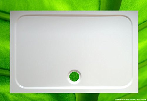 Plato de ducha de 140 x 90 cm + soporte para bañera + desagüe - oferta completa asequible - plato de ducha de 140 x 90 x 2,5 cm