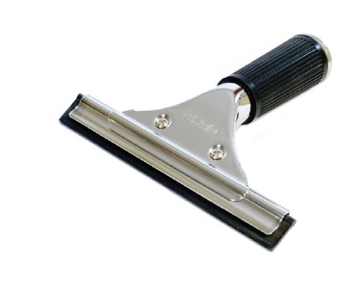 GBPro - Limpiaparabrisas profesional de acero inoxidable con cuchilla de goma, para limpiador de mamparas de ducha de baño, azulejos, mesa de cristal, parabrisas de coche - Equipo de limpieza de ventanas