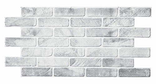 Paneles de pared de plástico PVC con diseño de azulejos 3D decorativos, color gris envejecido
