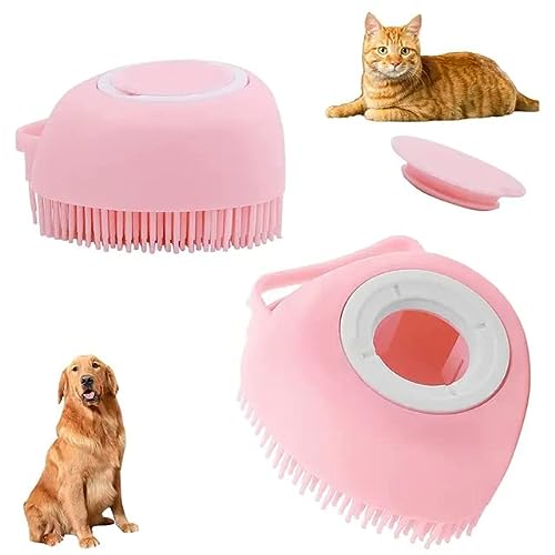 Cepillo de baño para mascotas , esponja para lavar perros, Cepillo masajeador para gatos, masajeador perros, cepillo con Dispensador de Jabón para lavar perros, baño para gatos y mascotas