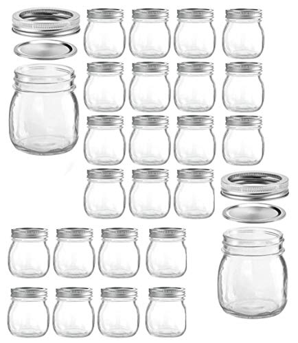 Tarro De Cristal Transparente Botella Pequeña Embalaje Creativo 25 Tarros De Cristal Con Tapa Regular, Adecuados Para Mermelada, Miel, Suministros De Boda, Suministros De Ducha