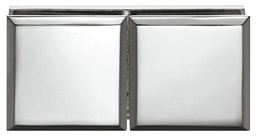 Gedotec Diseño Cristal de sujeción para duchas cabinas Pinza para cristal cromado pulido Cristal de ducha latón | Soporte de soporte de latón cromo pulido | Modelo de nº h2226