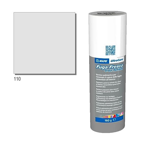 Mapei Ultracare FUGA FRESCA 110 GRIS MANHATTAN pintura polimérica para renovar el color de las juntas de cemento Botella de 160 g.