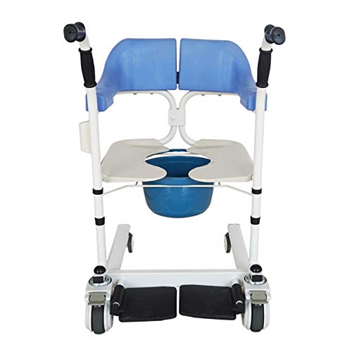 AZICYN Silla de Ruedas Multifuncional para discapacitados Silla de baño para Ancianos con Inodoro, sillas de baño para discapacitados, sillas de Ducha con Brazos y respaldos, Silla de Rue