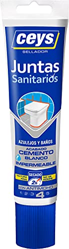 Ceys - Sellador para Juntas baños y azulejos - Color Blanco - Sella y repara - 125ML