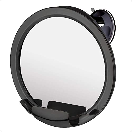 Espejo de Ducha Antivaho con Ventosa, Espejo de Afeitar para Baño, 20cm Diámetro