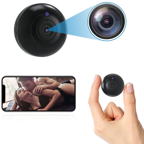 OUCAM 1080P - Cámara de vigilancia con cámara espía, cámara oculta con detección de movimiento, visión nocturna, mini cámara con alimentación a batería apta