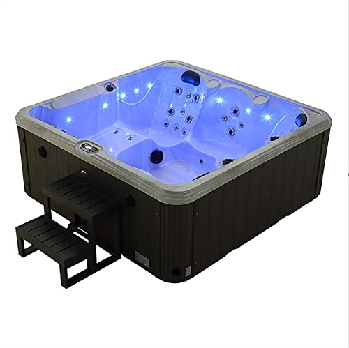 Jacuzzi Surf Spa para 2-6 personas Gran patio exterior bañera termostática Depuración de agua por recirculación (M-3685A(1600 * 1600 * 730mm))