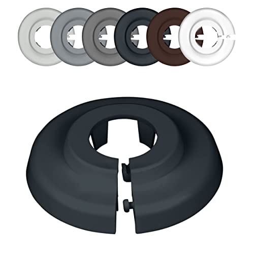 2 Piezas de rosetas individuales para tuberias de calefaccion, varios tamaños y colores, embellecedor, cubre tubos radiador, tapa (22mm, gris RAL 7016)
