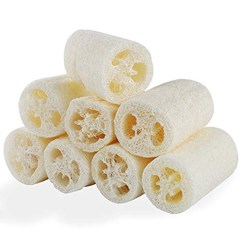 8 PCS Natural Loofahs Loofah Sponges Loofah Spa Exfoliante Exfoliante Gel de baño Esponja Quitar la piel muerta para el spa Ducha corporal Cuidado diario de la piel