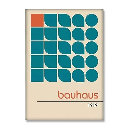 MPET 100 years of Bauhaus poster Le Corbusier art print, French abstract museum Cubism poster, frameless canvas painting A2 45x60cm