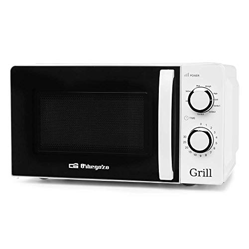 Orbegozo Mig 2130 Microondas Con Grill Con 20 Litros De Capacidad, 5 Niveles De Funcionamiento Y 3 Funciones Combinadas, Temporizador Hasta 30 Minutos, 700-900 W, Blanco