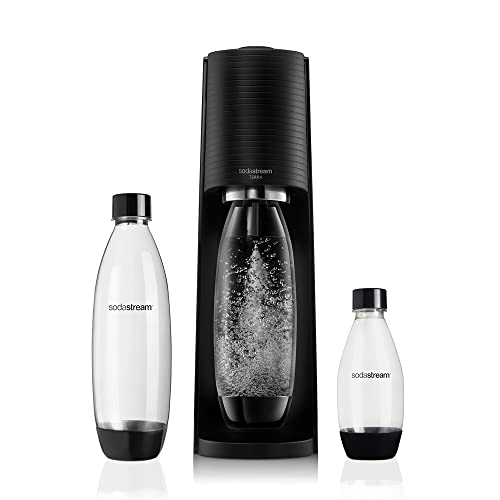 Sodastream Spirit Mega Pack Black Carbonator, 3 botellas y 1 cilindro incluidos