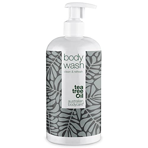Body Wash de Australian Bodycare, 500 ml | Gel de ducha con aceite de árbol del té| Para el uidado diario de manchas, granos, pie de atleta, hongos, acné, olores corporales o de los pies