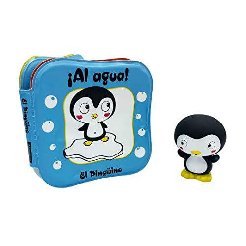¡Al agua! - El pingüino: Un libro de baño para bebés de 0 a 3 años (incluye un cuento y un muñequito para jugar en la bañera) (Pequeñas manitas)