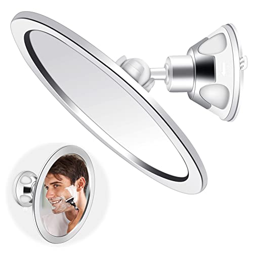 ZREAL Espejo cosmético Fogless Maquillaje Espejo Espejo con ventosa Soporte 360 Rotación Ducha Espejo de afeitado Espejo con Ventosa Baño Espejo de Cosmética Espejo de Ducha Espejo Ventosa Espejo baño