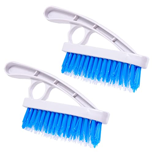 Toolwiz Cepillo de Limpieza para lechada (2 Unidades) – Cepillo de Limpieza de cerdas de Nailon rígido, Limpiador de Ducha de bañera para Juntas de Piso y Costuras de Azulejos