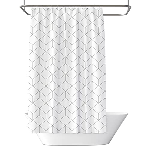 Dsnyu Cortina de ducha para cabina de ducha, 60 x 78 pulgadas, forro de cortina de ducha blanca, cortinas de baño rectangulares de poliéster de celosía larga