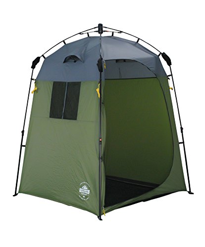 Lumaland Where Tomorrow Tienda de Campaña Pop Up Ducha de Camping - Cambiador Portátil de Camping para Privacidad al Aire Libre - Carpa de Aseo Impermeable con Protección UV - 155x155x220 cm/Verde