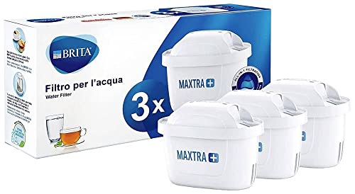BRITA MAXTRA Cartuchos de filtro de agua de repuesto, compatibles con todas las jarras BRITA, reducen el cloro, la cal y las impurezas para un gran sabor, paquete de 3