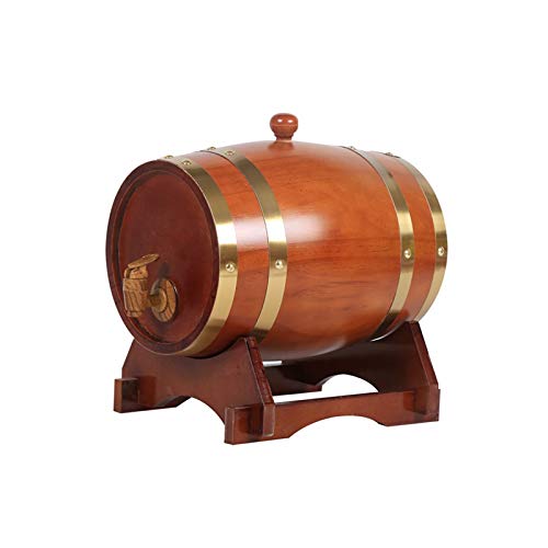 Barril de Roble Barriles De Vino Decorados En Roble 10L/15L/25L Roble, Alcohol De Barril De Vino Cubo De Almacenamiento De Whisky, Para Almacenamiento Cerveza,espíritulicor, Brandy Grifo(Size:50L)