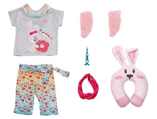 Baby Born 829363 Bath Deluxe Good Night Set-Fits Dolls up to 43cm-for Small Hands-Dougnut Print Pyjama-Includes Headband, Socks & Toothbrush-Ages 3 & Up