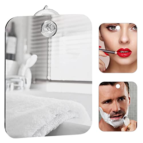 BLLREMIPSUR Espejo de Ducha para Afeitar, Espejo con Ventosa Baño, Anti Niebla Maquillaje Espejo Espejo de Ducha sin Marco