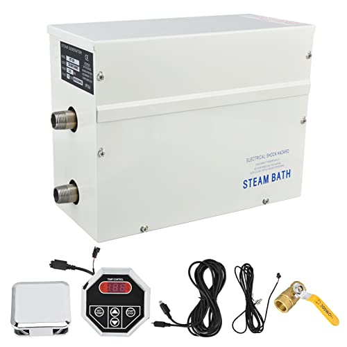 Sistema de Kit de Generador de Ducha de Vapor, 3KW Generador de Vapor Ducha de Vapor Descalcificación Automática SPa Sauna Generador de Baño Accesorio de Sala de Vapor 220-240V