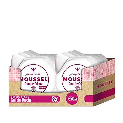 Moussel Crème Dermo Hidratante Gel de Ducha Douche, 650ml - Pack de 8