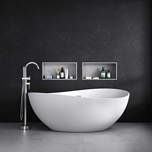 Mai & Mai nicho de ducha baño plata 30 cm x 60 cm x 8,3 cm nicho de pared alicatable de acero inoxidable repisa de ducha fácil montaje