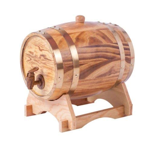 Barril de madera de roble de 10 litros para almacenamiento y envejecimiento de vino y bebidas, con soporte, de la marca Dream Wood