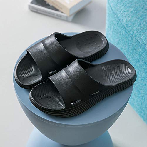 Nwarmsouth Zapatillas de Ducha Transpirables,Zapatillas de baño Antideslizantes, Sandalias combinadas para Uso Exterior-Black_40-41,de baño para el hogar Zapatillas