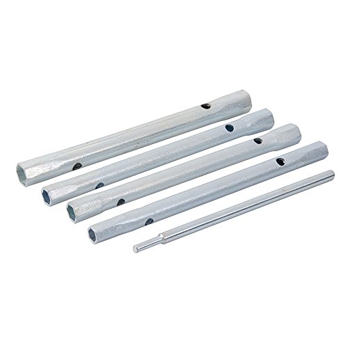 Silverline Tools 395020 - Llaves de tubo para contratuerca de grifos monomando, 5 pzas (8/9, 9/11, 10/11, 12/13 mm)
