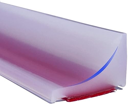 Kayleinster 100 cm transparente barrera de ducha-anti desbordamiento para ducha a ras de silicona autoadherente presas umbral ducha barrera de ducha y sistema de retención para suelo de baño