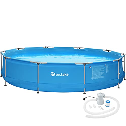 TecTake 800580 Piscina Desmontable, Swimming Pool, Tejido de PVC, Construcción Robusta, Fácil Montaje, Compacta - Disponible en Varios Modelos (Tipo 3 | Nr. 402896)