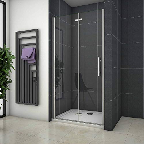 100x195cm Mamparas de ducha Pantalla baño plegable puerta de ducha Aica